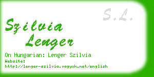 szilvia lenger business card